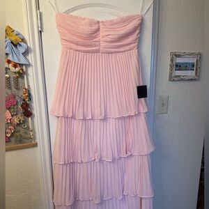 Lulus Multi Tiered Gown Size XL - Baby Pink